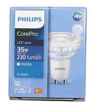 Image of Philips Core Pro 3W (35w) LED Spot Bulb GU10 Dimmable 3000K *PACK OF 2*