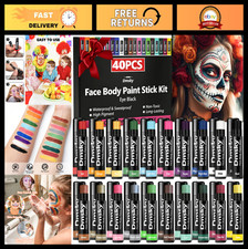 40 Packs Eye Black Sports Stick Kit - Waterproof Anti-Glare Face Paint for Footb