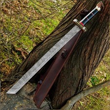 Handmade Viking Damascus Sword Norse Replica Historical Decor Collectors
