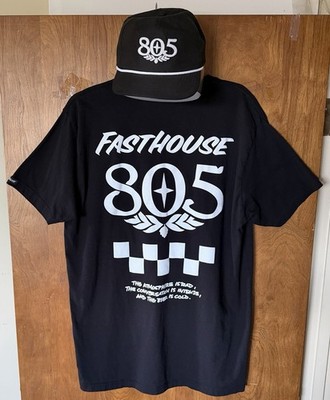 Fasthouse 805 Beer Black Mens XL Cotton Graphic Tee & Trucker Hat Brewery Set
