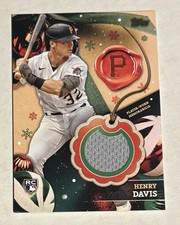 2024 Topps Holiday Henry Davis Rookie Jersey Patch Relic RC #RCHD PIRATES