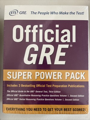Sealed Official GRE Super Power Pack: 3 Bestselling Test Prep Publications