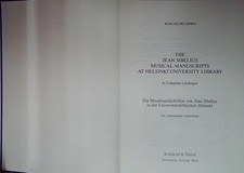 THE JEAN SIBELIUS MUSICAL MANUSCRIPTS AT HELSINKI UNIVERSITY LIBRARY