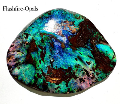 395ct. RIESEN GEM KOROIT BOULDER OPAL BRILLIANT+  GRÜN-BLAU-ROT FLASHFIRE-OPALS