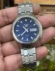Vintage Seiko Helmet Automatic Blue Dial Wrist Watch For Men Japan 6309