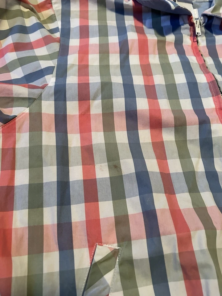 Koret Francisca Vintage Large Full Zip Plaid Jacket, Raincoat Material - Image 2 of 4