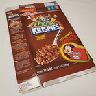 Kellogg's Cocoa Rice Krispies Cereal Box 2008 Disney Land Mickey Mouse Stitch 