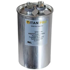 Titan Pro Trcf45 Motor Run Capacitor,45 Mfd,4-5/8 In. H