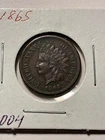 1865 Indian Cent - Very Fine -  original look - $1.99 Shipping