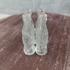 Set Of 4 Vintage Clear Glass Coca-Cola Miniature Bottles Collectible No Caps