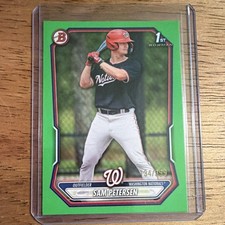 2026 Bowman Sam Petersen BP-122 1st Bowman Green Parallel 134/399 Nationals