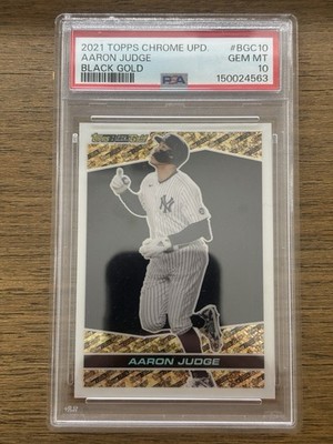 Aaron Judge 2021 Topps Chrome Update Black Gold #BGC10 PSA 10 Yankees