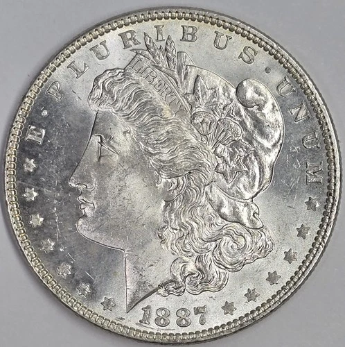 1887 $1 Morgan Silver Dollar UNC
