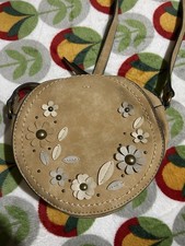 Cute Little Cross Body Appliqué Bag From Next Beige Flowers