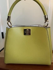 Kate Spade New York Phoebe Top Handle Lime Slice Leather Purse Crossbody NWT