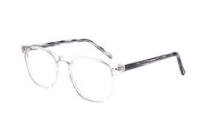 New SUCCESS SS-137 Clear Crystal Eyeglasses with Grey Temples 50/19/140 NO CASE
