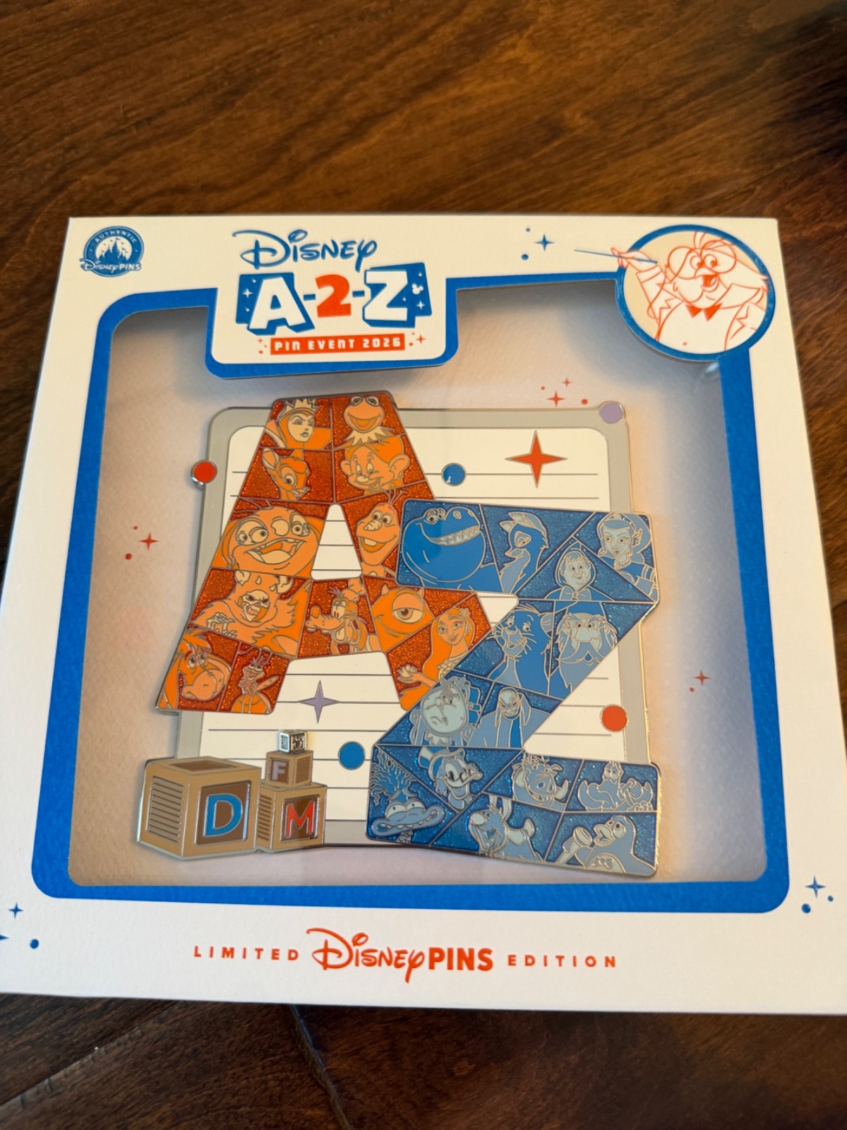 Disney 2026 A2Z Pin Event A-Z Jumbo Pin LE400 Artist Jess Wills