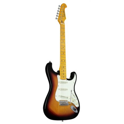 J&D ST Vintage Deluxe E-Gitarre MN Sunburst Erle-Korpus Ahorn-Hals Alnico