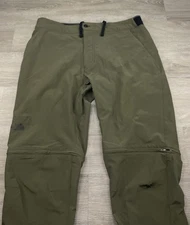 The North Face Mens 36 Hybrid Convertible Hiking Pants or Shorts Olive Green