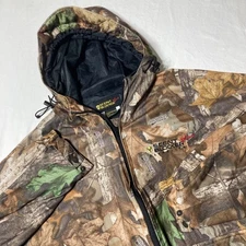 Scent Blocker Plus Frontier Jacket Men's Large Camo Hooded Hunting Real Tree