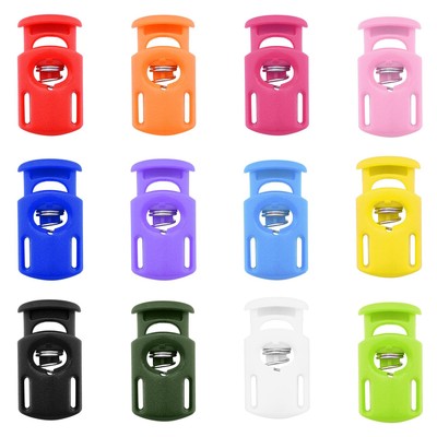 12PCS Assorted Plastic Spring Cord Lock for Drawstring Paracord, Cord Stopper...