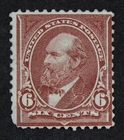 CKStamps: US Stamps Collection Scott#271 6c Garfield Unused Regum Tiny Thin