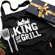 Kitchen Apron for Men, BBQ Grilling Apron with 2 Pockets, Funny Birthday