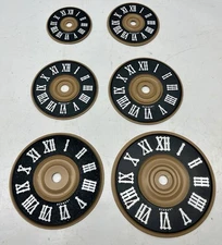 Vintage German Black Forest Cuckoo Clock Dial Lot Of Six NEW OLD STOCK
