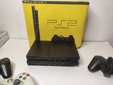 lotto 2 ps2 slim+scatola originale+2 controller ps2  NON FUNZIONANTI PER RICAMBI