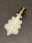 Aladdin Lamp Milk Glass Finial Opalescent Ivory White