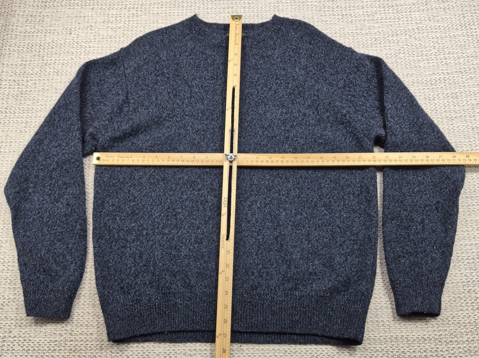 Pendleton Sweater Mens Large Blue Solid Washable … - image 9