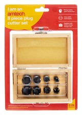 8Pc Plug Cutter Set Cutting Dowel Maker Cut Tools 9.5Mm Shank Wood Carpenter New