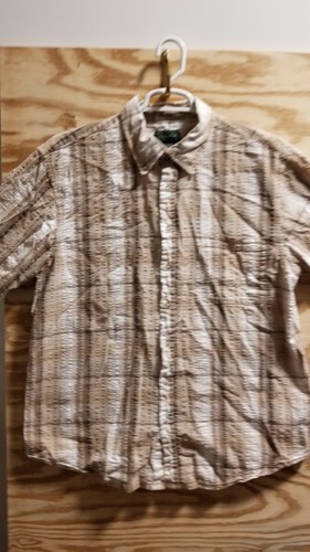 Scandia Woods Men's Shirt XL Short sleeve button Up Plaid Brown White - Picture 2 of 11