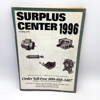 Surplus Center 1996 Surplus Center Catalog 269 Hydraulics, Welders, Winches ...