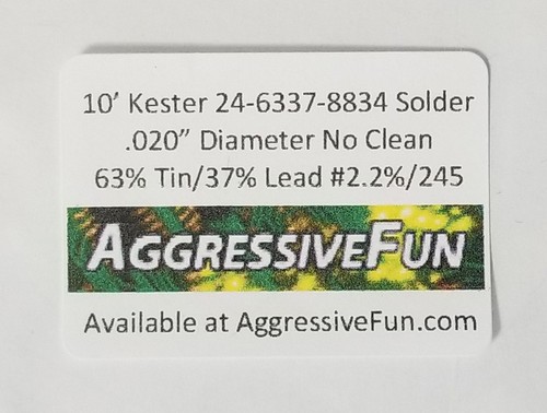 Kester No Clean 245 Core Solder .020" .5mm 63/37 58/245 Flux 24-6337-8834 30ft - Picture 2 of 3
