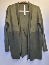 Lululemon Womens Size 6 Merino Wool Cardigan Green Textured 3101