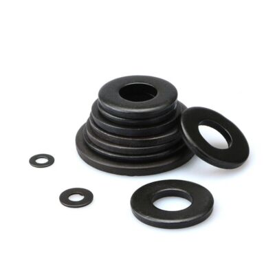 #ad #ad 100pcs High Tensile 8 Metric Flat Washers Metal Gaskets Ring Pads Oxidized Black $7.91