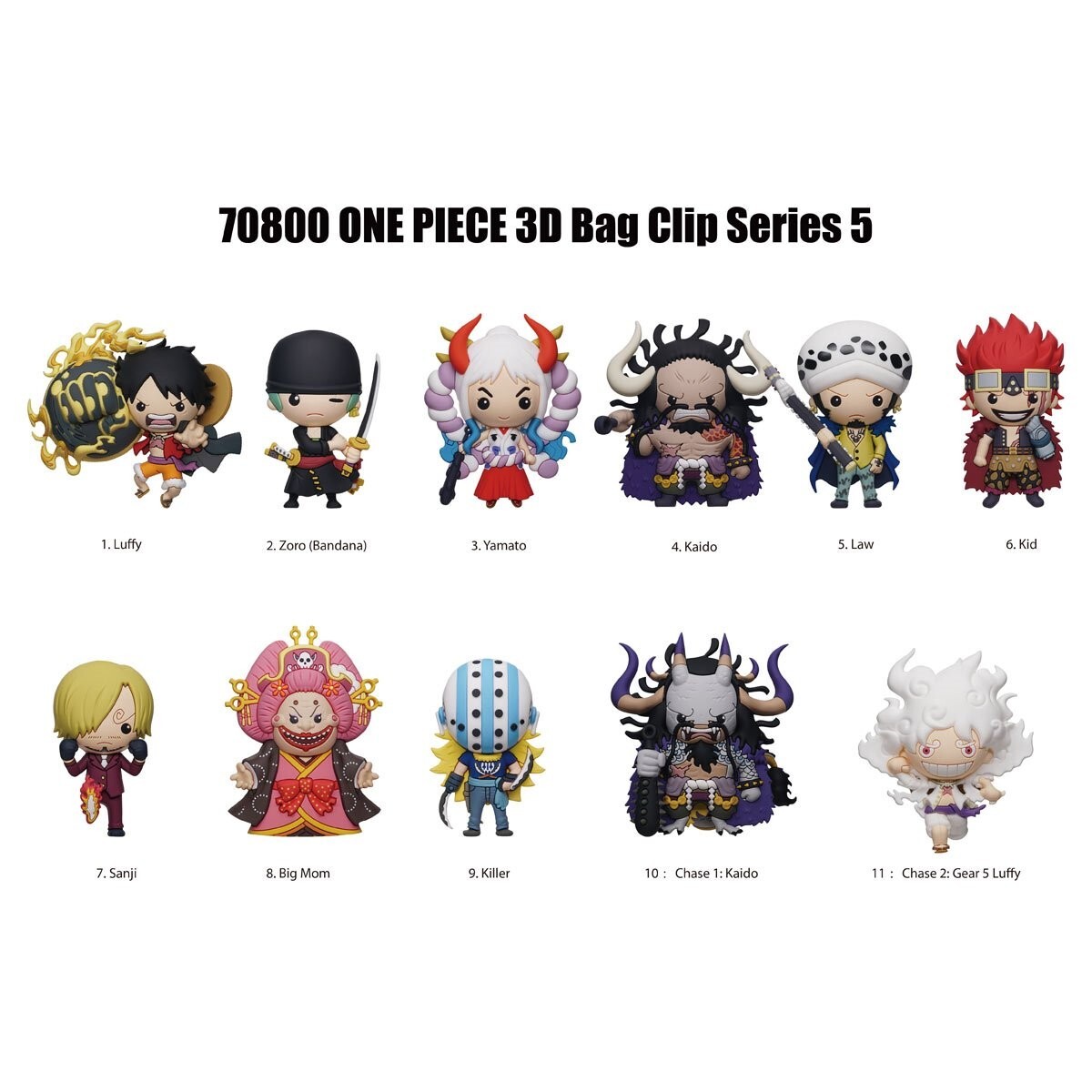 One Piece NEW * Killer Clip * Blind Bag Series 5 Key Chain