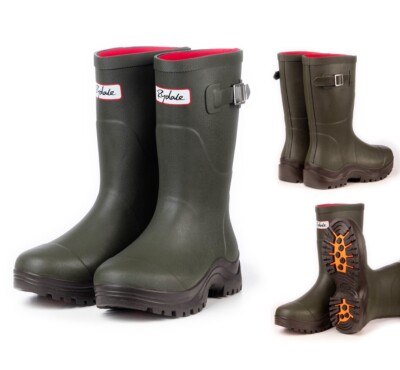Men's Mid Height Wellington Boots Olive Country Wellies Men Footwear Rydale  UK