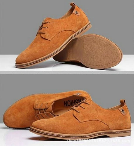 New Casual Suede European style leather Shoes Men's oxfords Multi Size Fashion - Picture 6 of 15