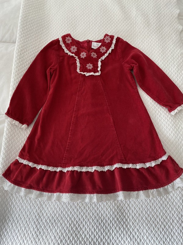 HANNA ANDERSSON GIRLS DRESS SIZE 4 RED AND WHITE