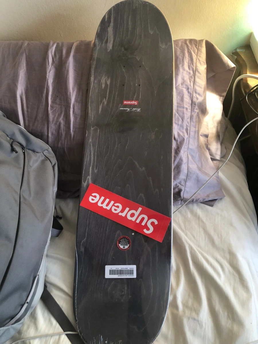 new Supreme Distorted Logo Skateboard Deck Black Sold Out world