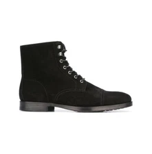 New Fashionable Black Suede Formal Ankle Lace Up Dress Boots For Mens