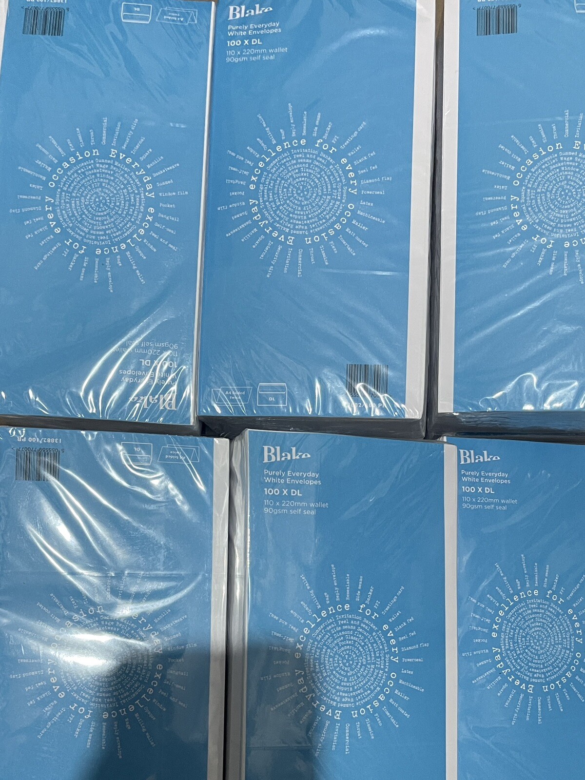 Joblot 1700 Blake Purely Everyday DL 110x220 MM 90gsm Auto Sigillare Buste