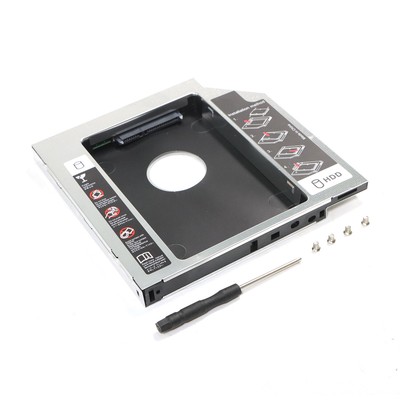 Universal SATA 2nd SSD HDD Hard Drive Caddy 12.7mm For CD/DVD-ROM Optical Bay