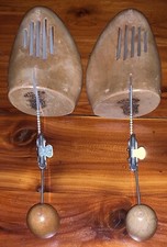 Vintage Pair Miller Trade Mark Wooden Shoe Stretcher Tree Forms Adjustable Works