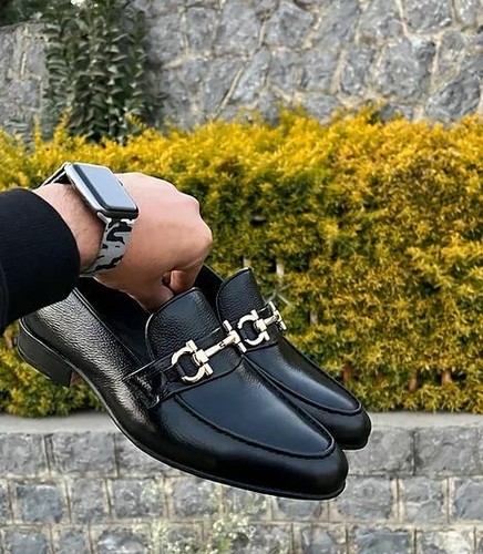 black leather moccasins for men