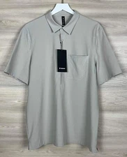 Lululemon WovenAir Popover Shirt Relaxed Fit Size XL Raw Linen RWLI 50349