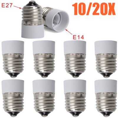 10/20x Lampensockel Adapter E27 auf E14 LED Fassung Stecker Glühbirne Konverter