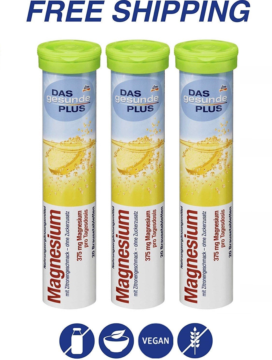 Image 01 - 3-pack-Mivolis-MAGNESIUM-20-effervescent-Tablets